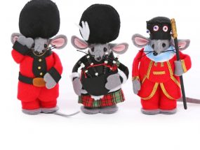 Solder, Beefeater and Piper Christmas Tree Mouse Decorations